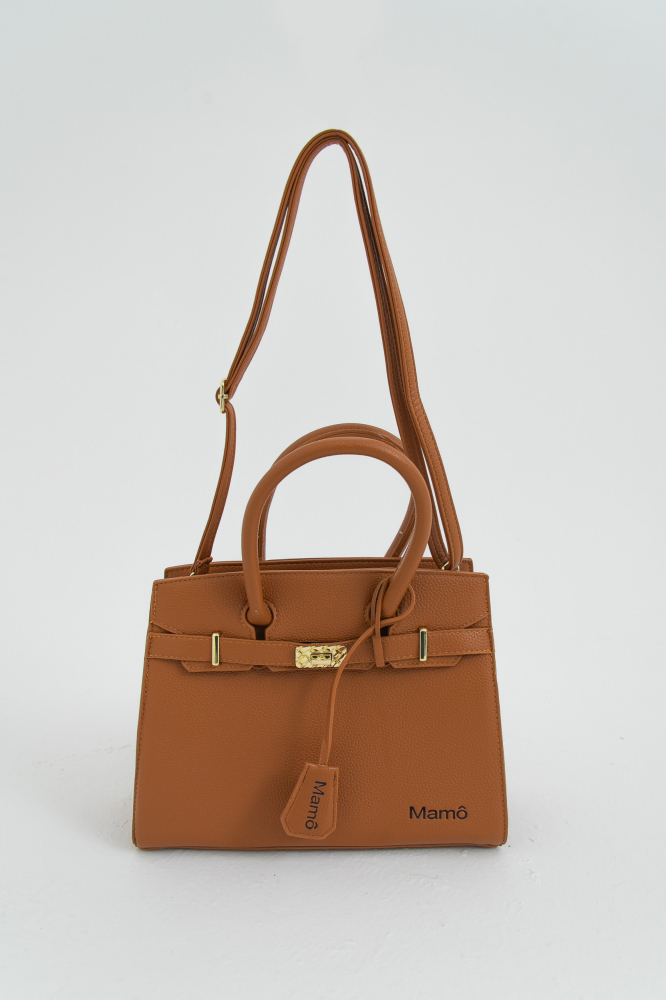 9038093 - Bolsa Satchel Estruturada Clássica CARAMELO 9038093 - Bolsa Satchel Estruturada Clássica CARAMELO