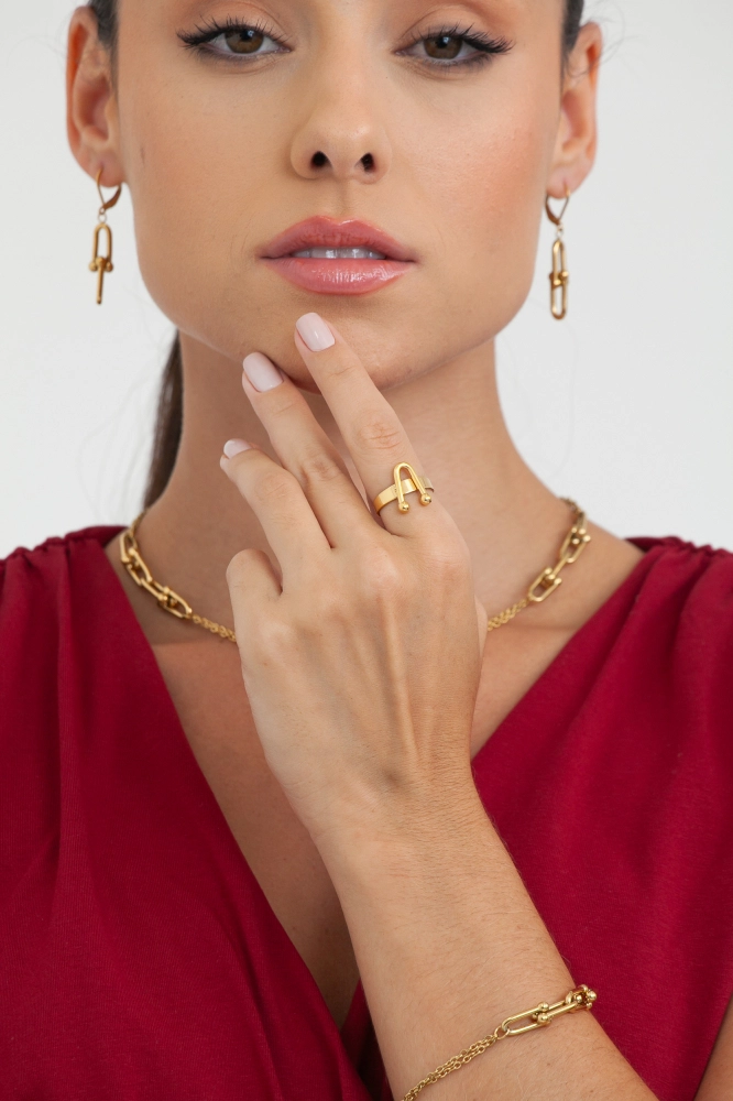 9038169 - Conjunto 4 Peças Corrente Diferenciada DOURADO - Imagem 2
