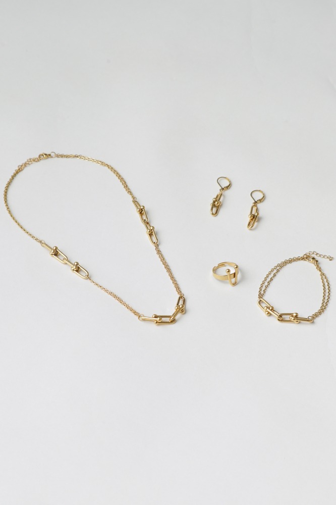 9038169 - Conjunto 4 Peças Corrente Diferenciada DOURADO