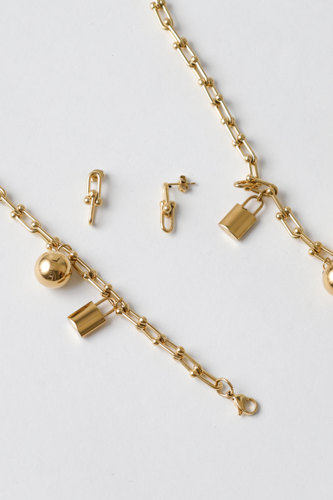 9038171 - Conjunto 3 Peças Cadeado DOURADO 9038171 - Conjunto 3 Peças Cadeado DOURADO