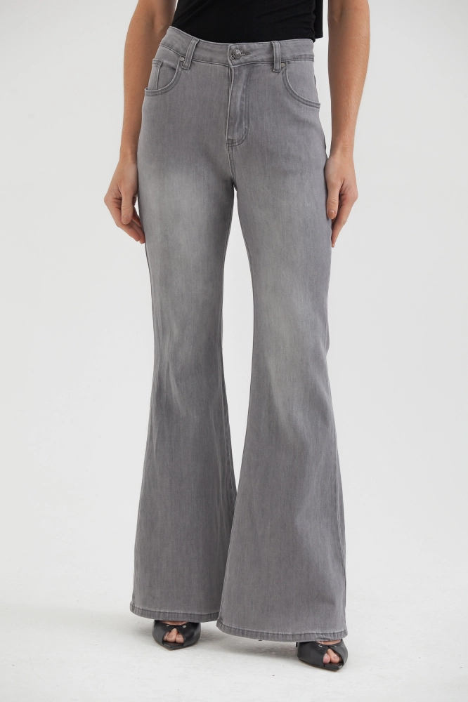 9038188 - Calça Jeans Cinza Flare CINZA - Imagem 2