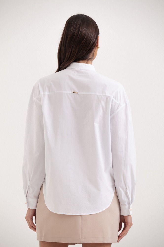 9038203 - Camisa Manga Longa Pala Com Dobras BRANCO 9038203 - Camisa Manga Longa Pala Com Dobras BRANCO