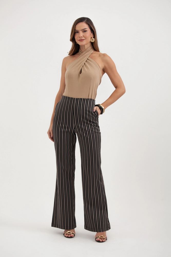 9038204 - Calça Alfaiataria Risca De Giz PRETO 9038204 - Calça Alfaiataria Risca De Giz PRETO - Imagem 1