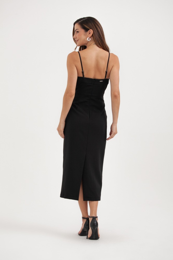 9038206 - Vestido Tubinho Alfaiataria Botões PRETO 9038206 - Vestido Tubinho Alfaiataria Botões PRETO