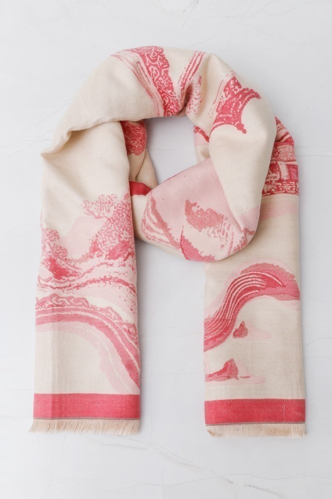 9038228 - Echarpe Estampa Oriental PINK 9038228 - Echarpe Estampa Oriental PINK