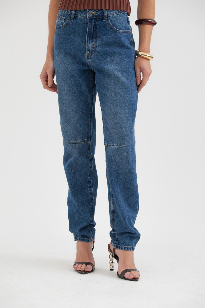 9038233 - Calça Jeans Reta Pence Joelho JEANS 9038233 - Calça Jeans Reta Pence Joelho JEANS