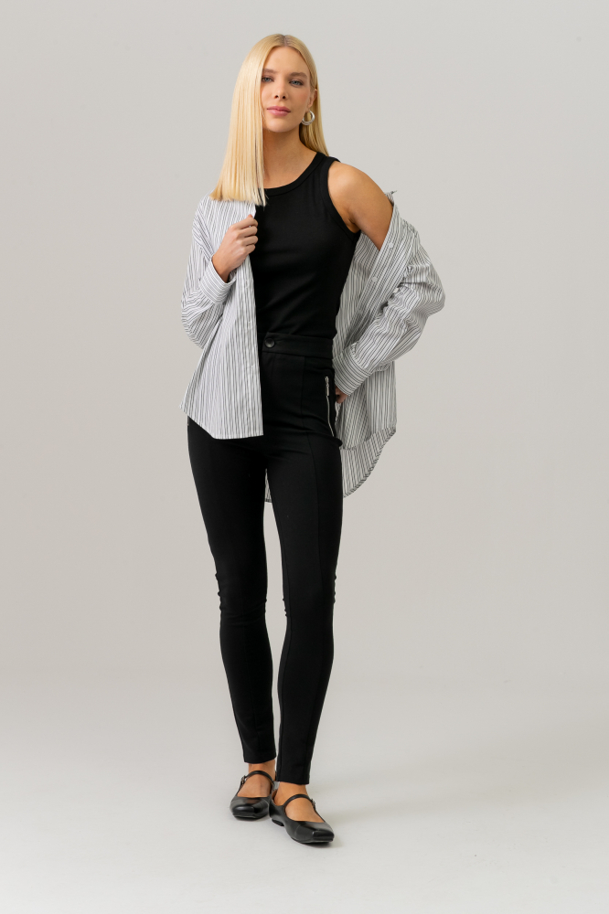 9038273 - Calça Montaria Zíperes Laterais PRETO
