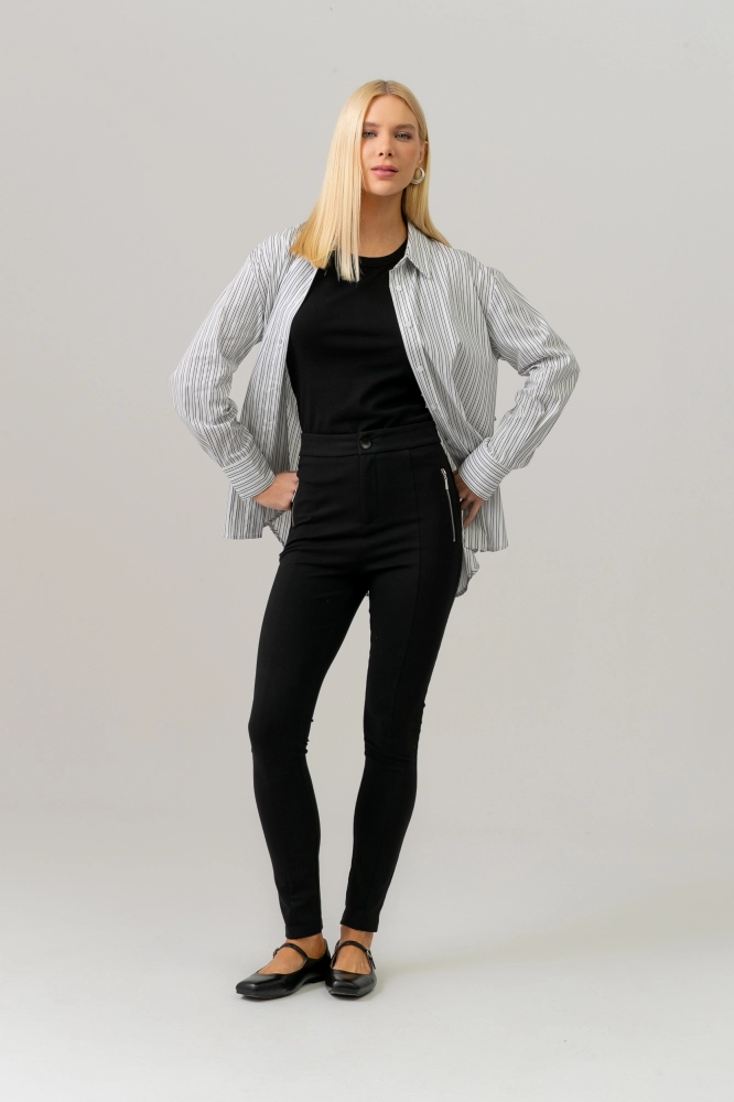 9038273 - Calça Montaria Zíperes Laterais PRETO - Imagem 1