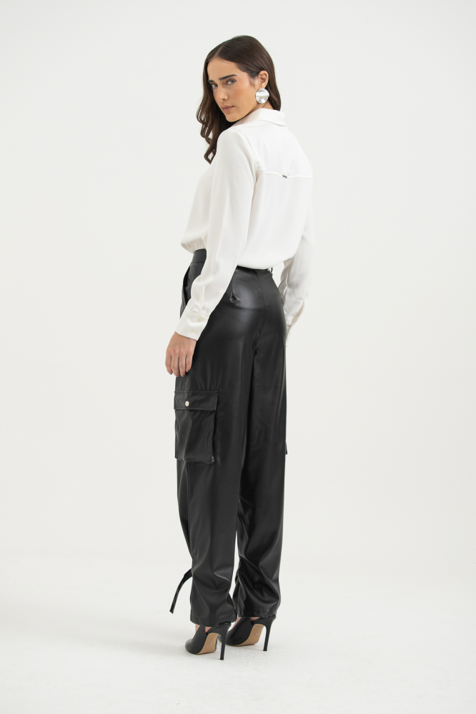 9038276 - Calça Cargo De Pu PRETO 9038276 - Calça Cargo De Pu PRETO