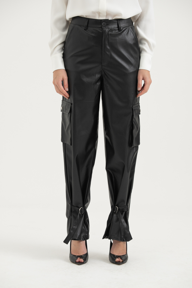 9038276 - Calça Cargo De Pu PRETO 9038276 - Calça Cargo De Pu PRETO