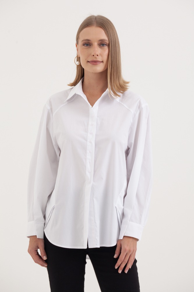 9038326 - Camisa Tricoline Botões De Pressão BRANCO