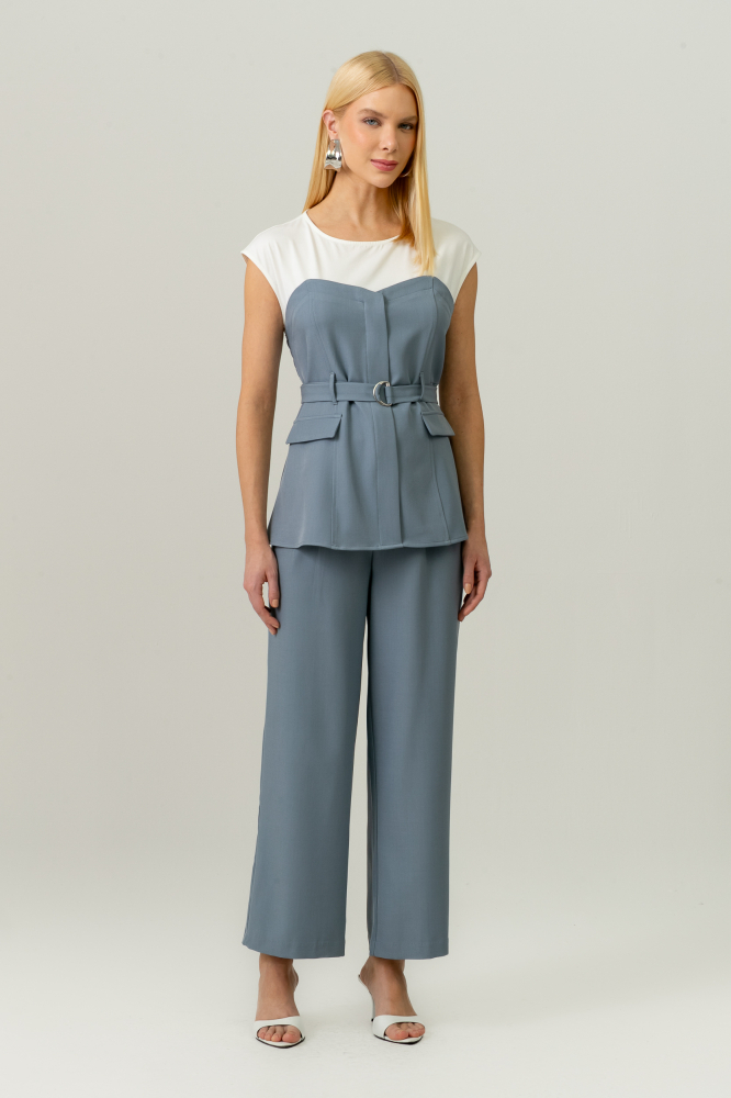 9038330 - Calça Alfaiataria Pregas Frontais AZUL 9038330 - Calça Alfaiataria Pregas Frontais AZUL
