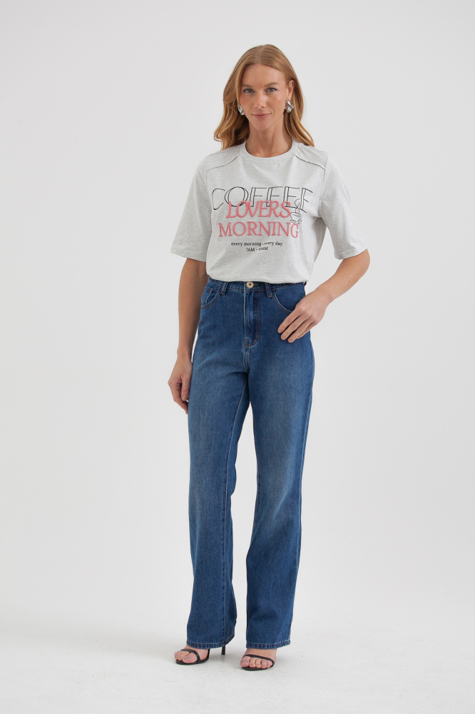 9038362 - Camiseta Bordada Coffee Lovers Morning MESCLA