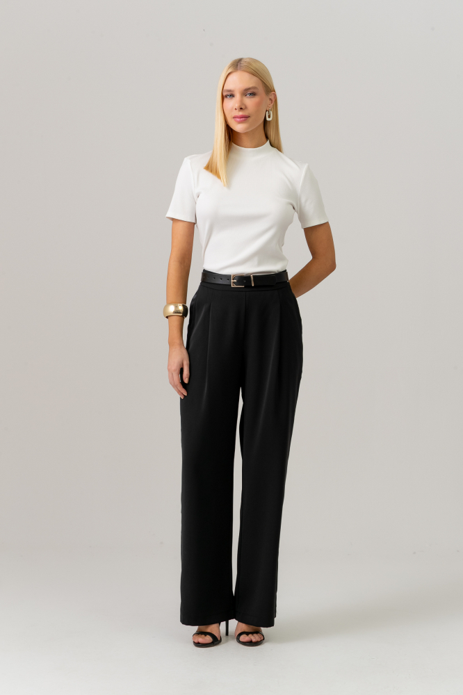 9038368 - Blusa Malha Canelada Vazados E Botões Traseiros BRANCO