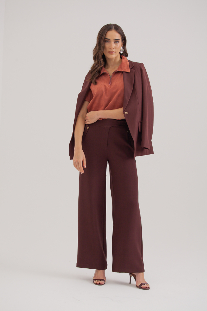 9038381 - Blusa Polo Suede FERRUGEM 9038381 - Blusa Polo Suede FERRUGEM