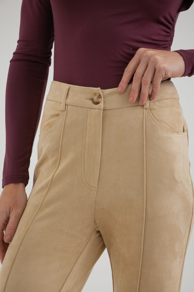 9038382 - Calça Flare Suede AREIA - Imagem 2