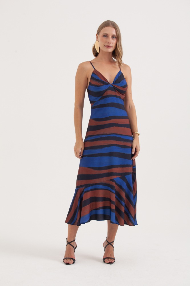 9038396 - Vestido Alcinha Estampa Horizontes AZUL 9038396 - Vestido Alcinha Estampa Horizontes AZUL