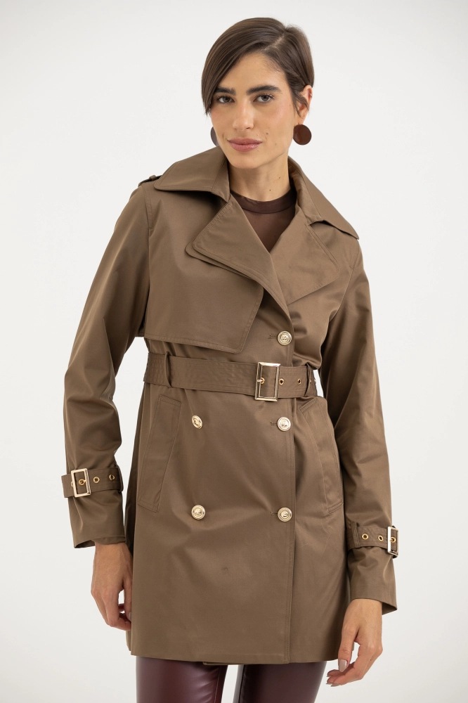 9038424 - Trench Coat Clássico VERDE MILITAR - Imagem 1