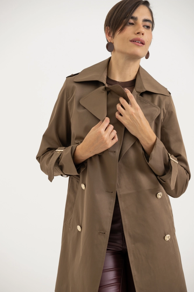 9038424 - Trench Coat Clássico VERDE MILITAR - Imagem 2