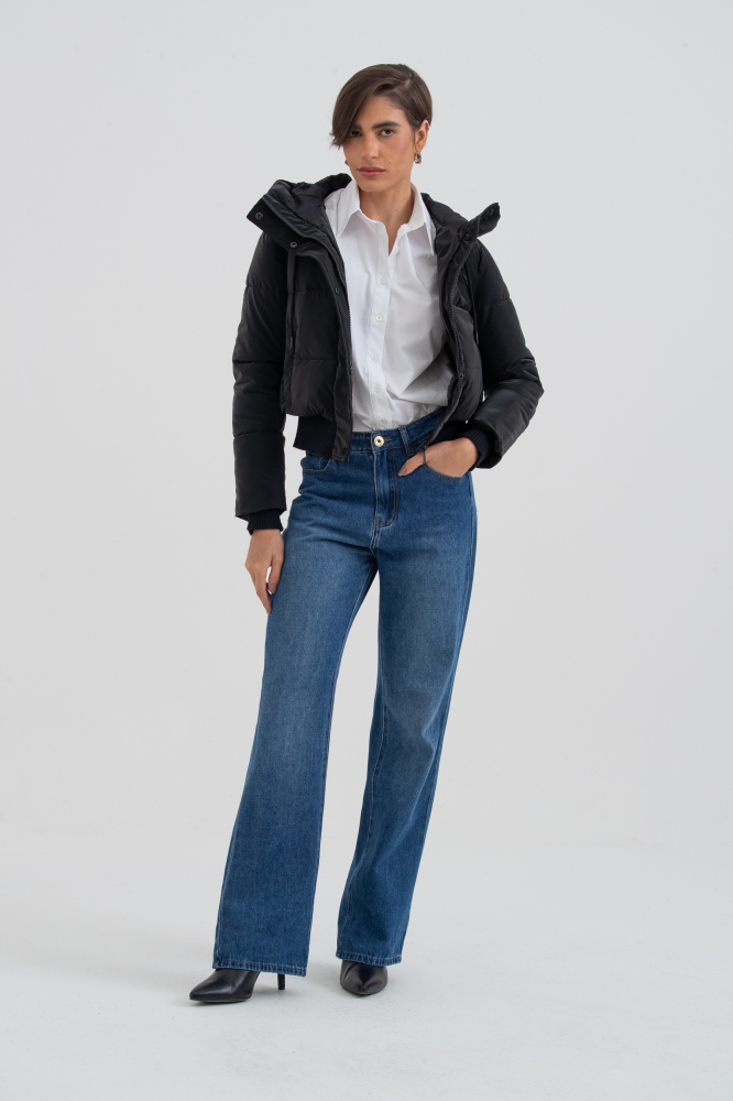 9038426 - Jaqueta Puffer Com Capuz PRETO