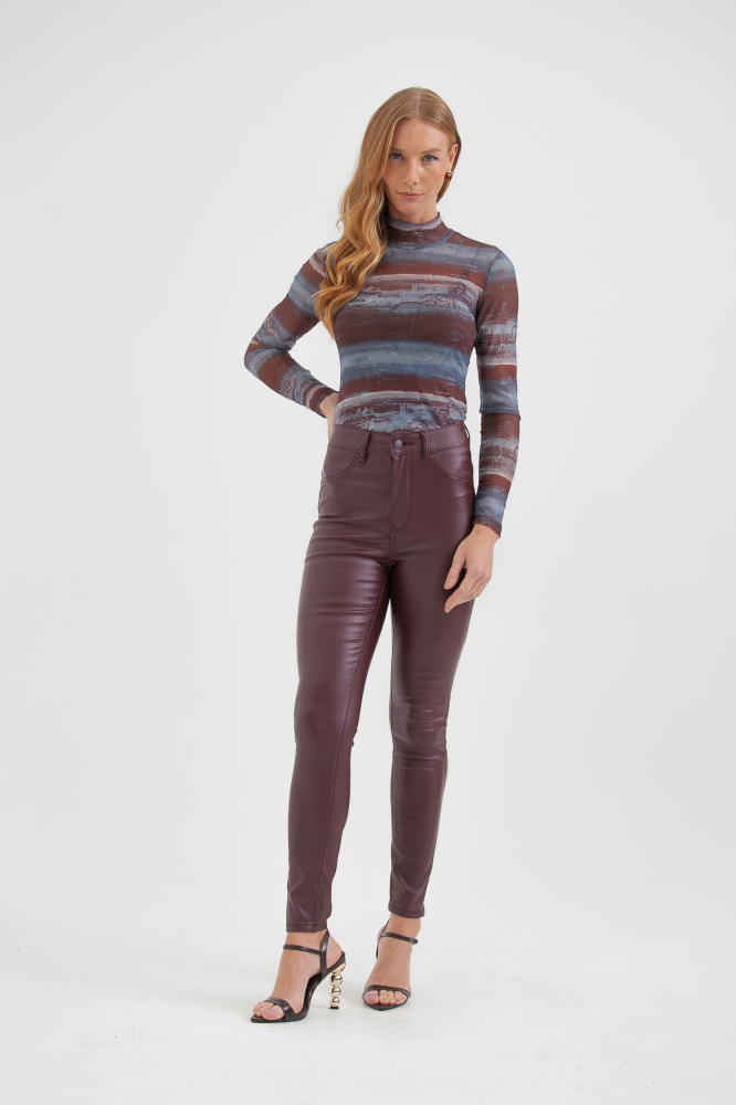 9038433 - Calça Resinada Skinny AMEIXA 9038433 - Calça Resinada Skinny AMEIXA