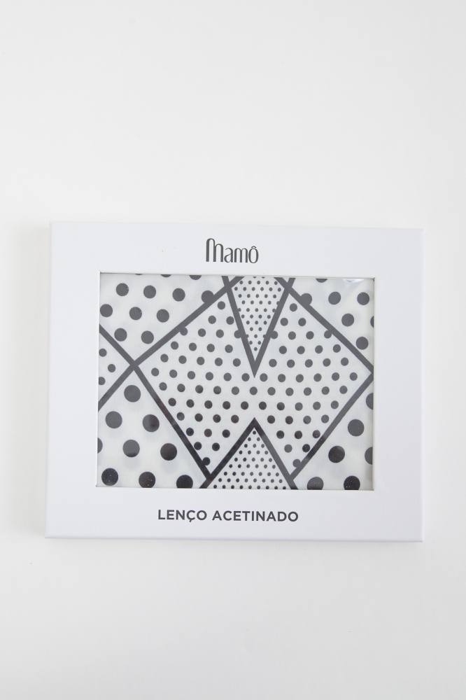 9038437 - Lenço De Cetim Bolinhas BRANCO 9038437 - Lenço De Cetim Bolinhas BRANCO
