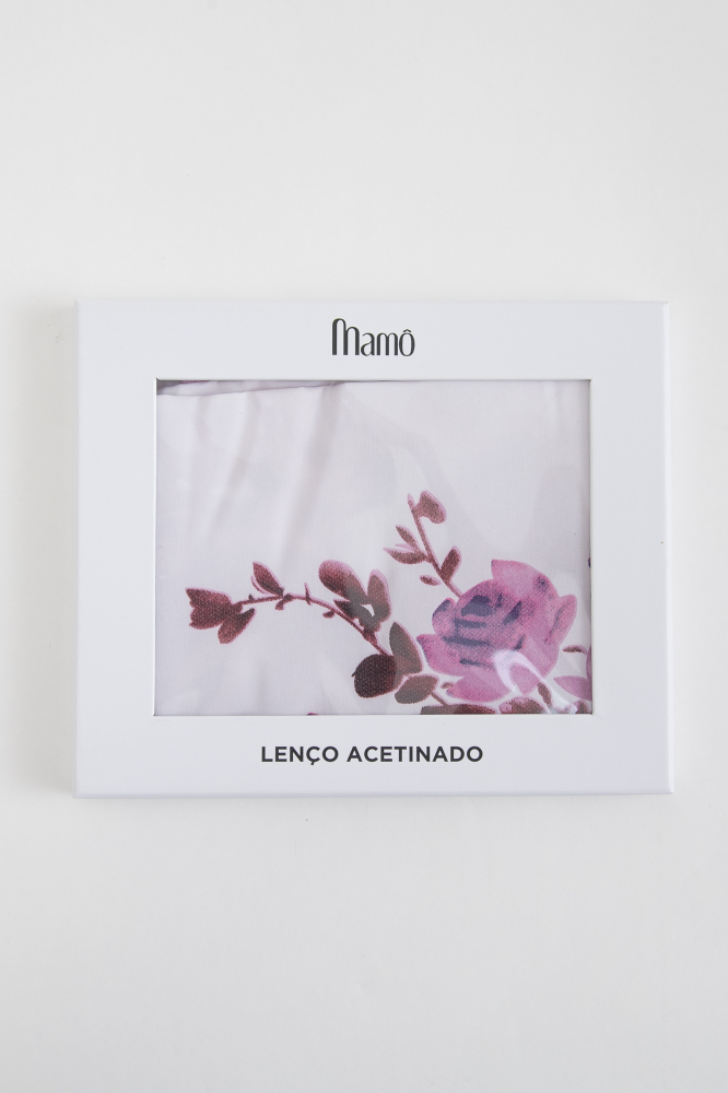 9038438 - Lenço De Cetim Floral Aquarela ROSA 9038438 - Lenço De Cetim Floral Aquarela ROSA
