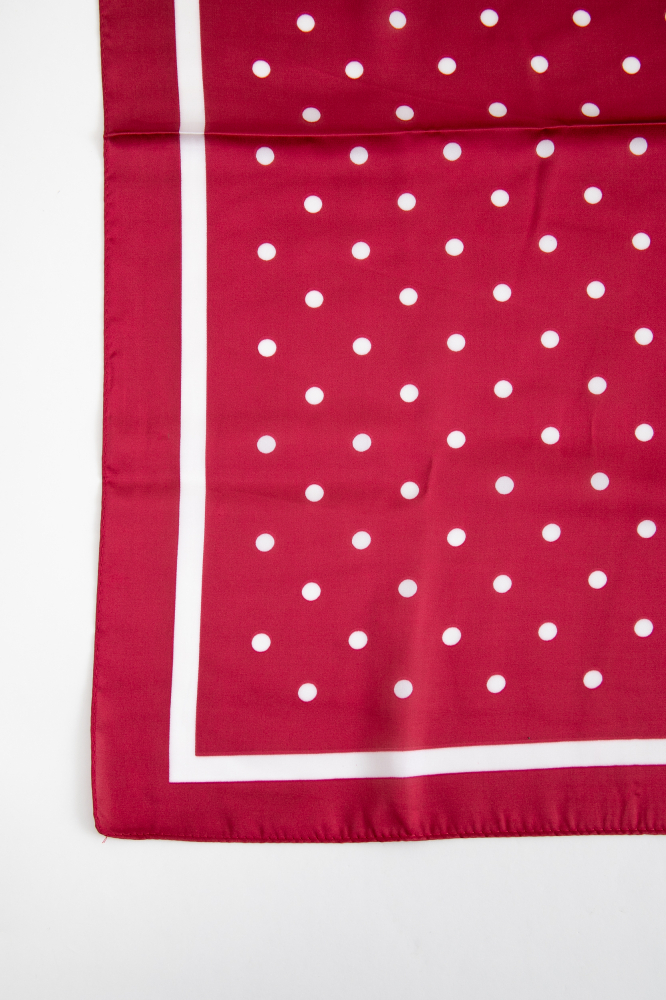 9038439 - Lenço De Cetim Bolinhas Listra Barra VERMELHO 9038439 - Lenço De Cetim Bolinhas Listra Barra VERMELHO