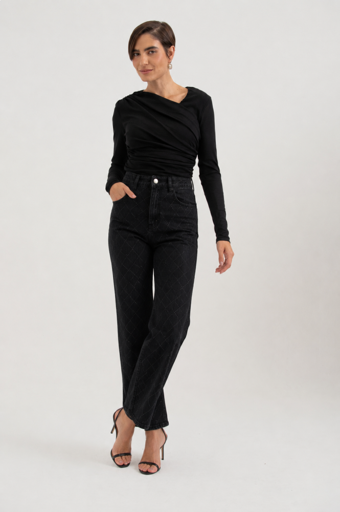 9038459 - Calça Shine Bootcut PRETO 9038459 - Calça Shine Bootcut PRETO