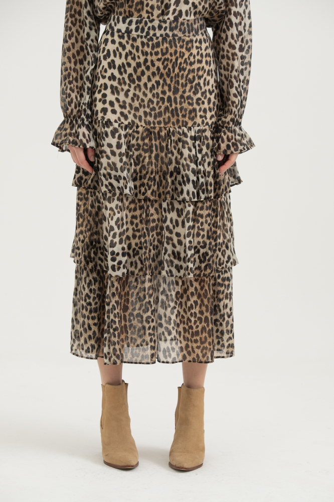 9038462 - Saia 3 Marias Animal Print BEGE