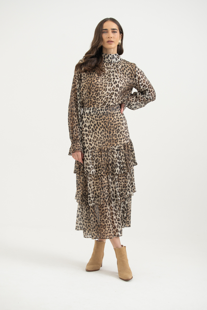 9038462 - Saia 3 Marias Animal Print BEGE