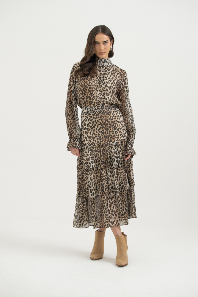 9038462 - Saia 3 Marias Animal Print BEGE