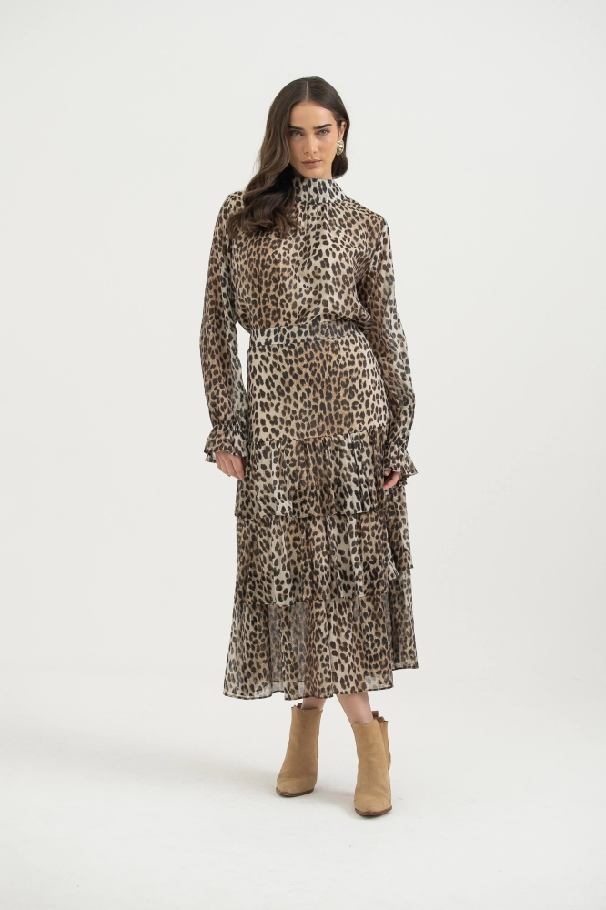 9038462 - Saia 3 Marias Animal Print BEGE 9038462 - Saia 3 Marias Animal Print BEGE - Imagem 1