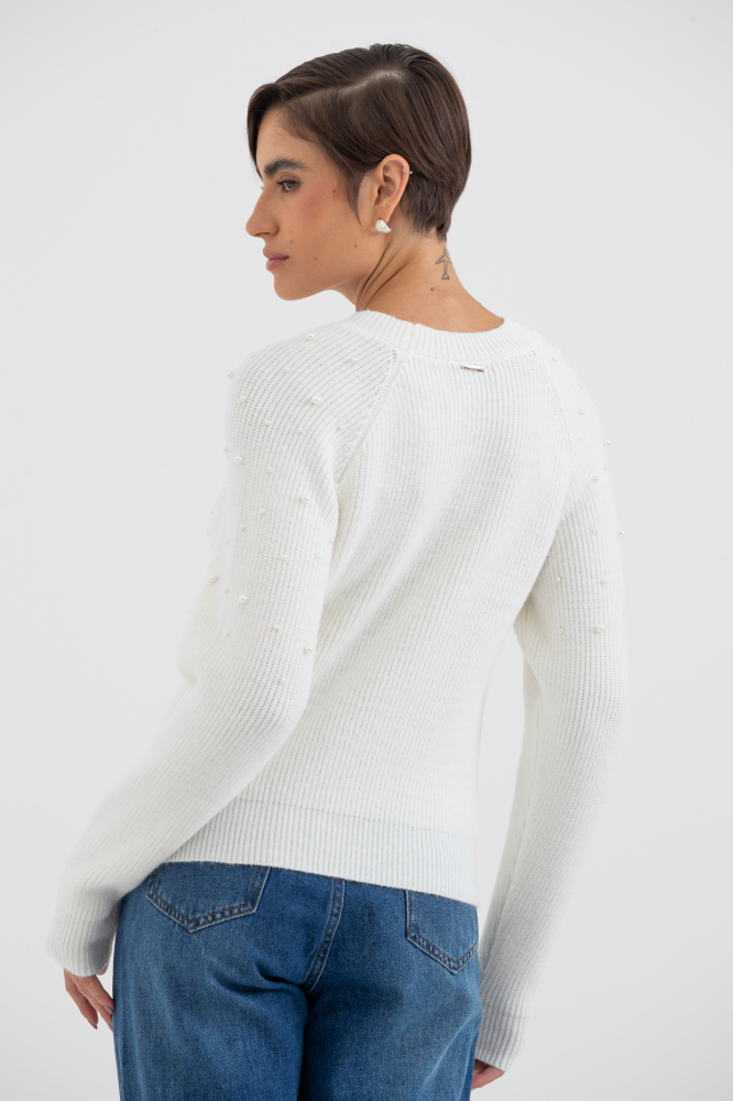9038463 - Blusa Tricot Manga Longa Pérolas OFF-WHITE 9038463 - Blusa Tricot Manga Longa Pérolas OFF-WHITE