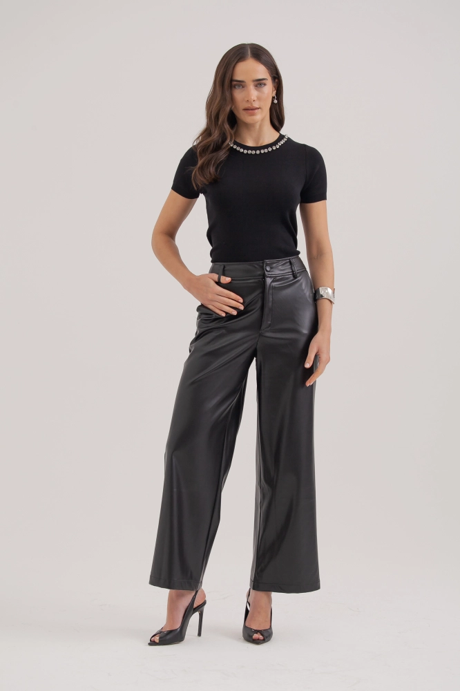 9038472 - Calça Pu Pantalona PRETO 9038472 - Calça Pu Pantalona PRETO - Imagem 1