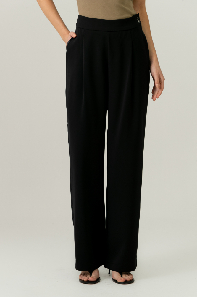 9038478 - Calça Alfaiataria Vivo De Cetim PRETO 9038478 - Calça Alfaiataria Vivo De Cetim PRETO