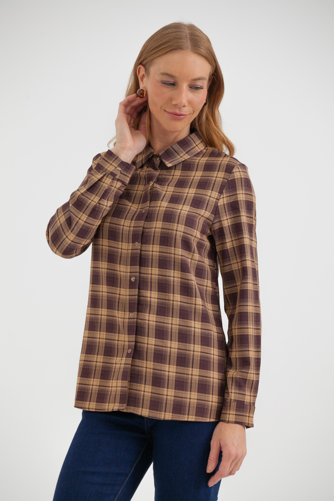 9038479 - Camisa Xadrez Básica CAQUI
