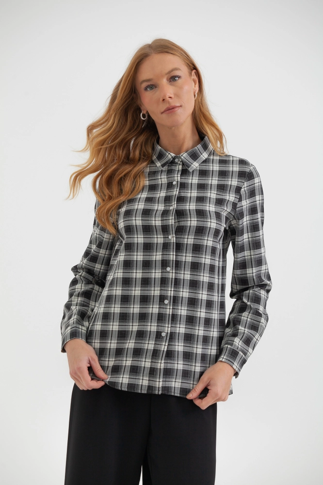 9038479 - Camisa Xadrez Básica PRETO 9038479 - Camisa Xadrez Básica PRETO - Imagem 2