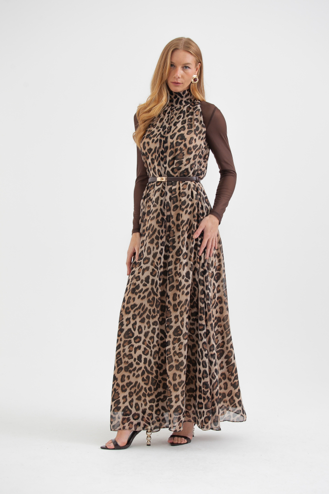 9038481 - Vestido Chiffon Animal Print ONÇA 9038481 - Vestido Chiffon Animal Print ONÇA