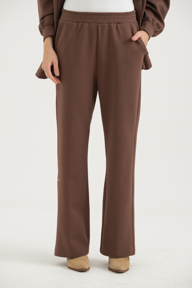 9038487 - Calça Moletom Elástico Na Cintura MARROM 9038487 - Calça Moletom Elástico Na Cintura MARROM