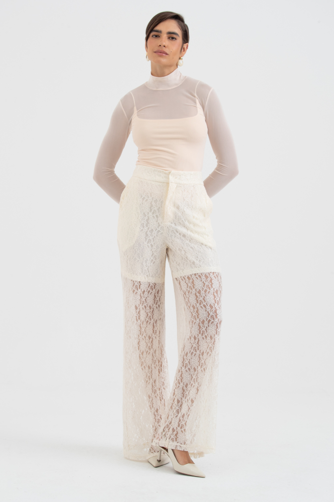 9038488 - Calça Comprida De Renda OFF-WHITE 9038488 - Calça Comprida De Renda OFF-WHITE