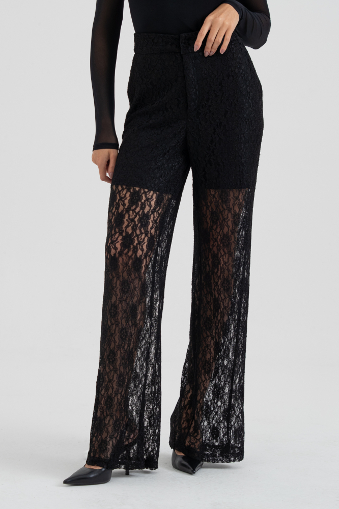 9038488 - Calça Comprida De Renda PRETO