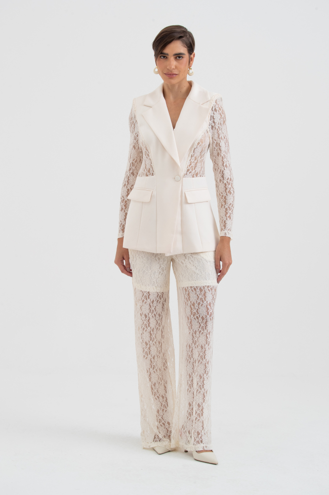 9038489 - Blazer Detalhes De Renda OFF-WHITE 9038489 - Blazer Detalhes De Renda OFF-WHITE