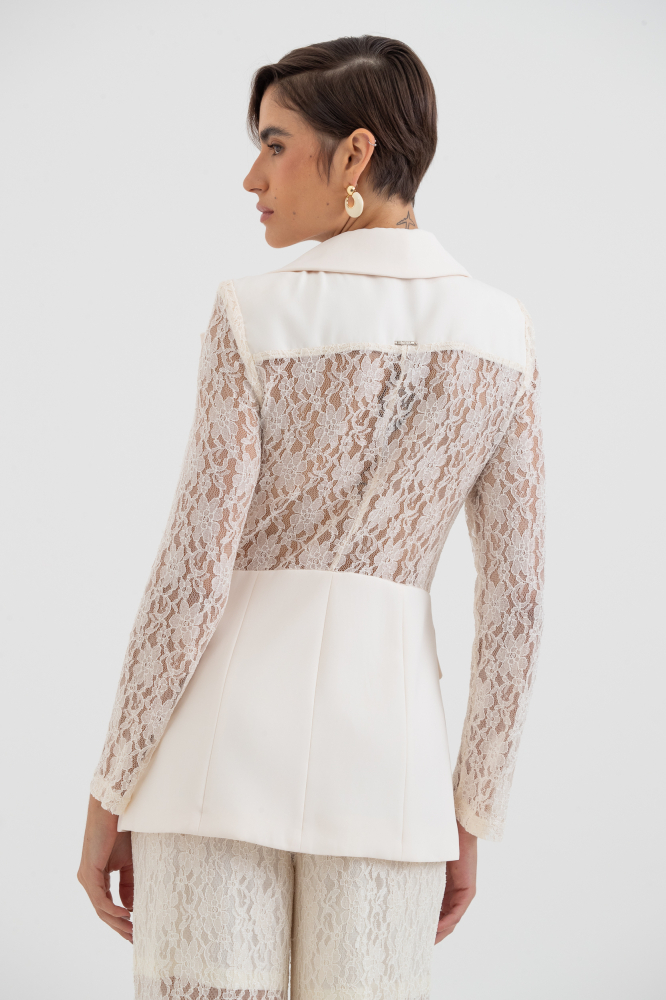 9038489 - Blazer Detalhes De Renda OFF-WHITE 9038489 - Blazer Detalhes De Renda OFF-WHITE