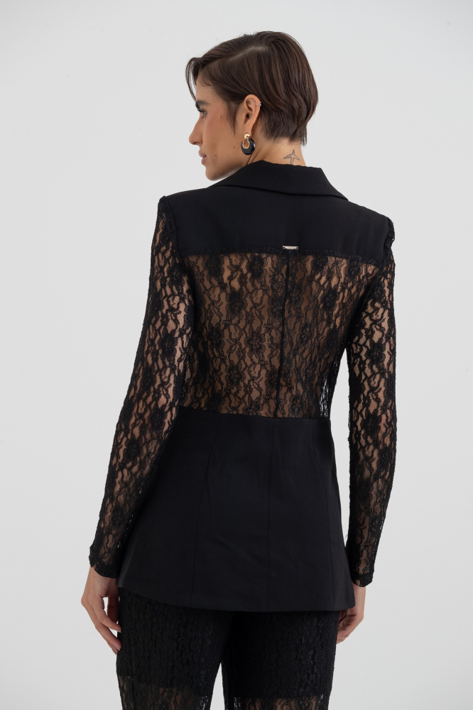 9038489 - Blazer Detalhes De Renda PRETO 9038489 - Blazer Detalhes De Renda PRETO