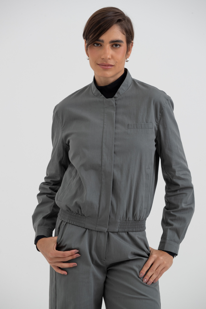 9038490 - Jaqueta Bomber Sarjada CINZA