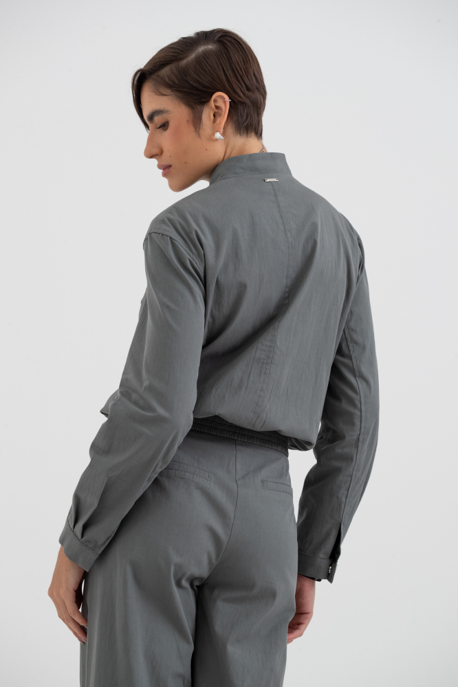9038490 - Jaqueta Bomber Sarjada CINZA