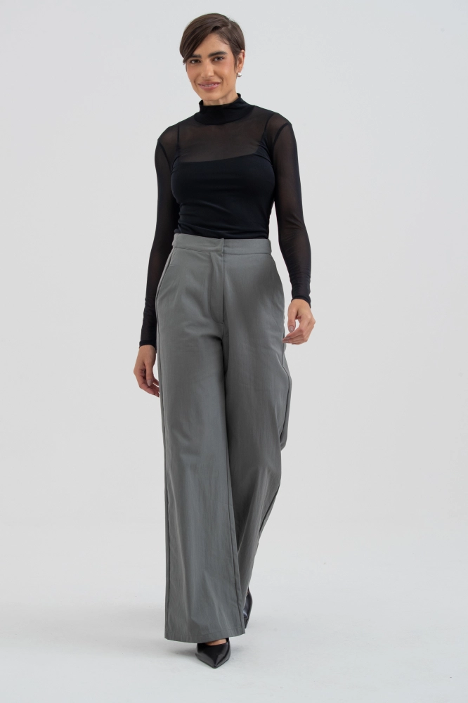 9038491 - Calça Sarjada Bolsos Frente CINZA - Imagem 1