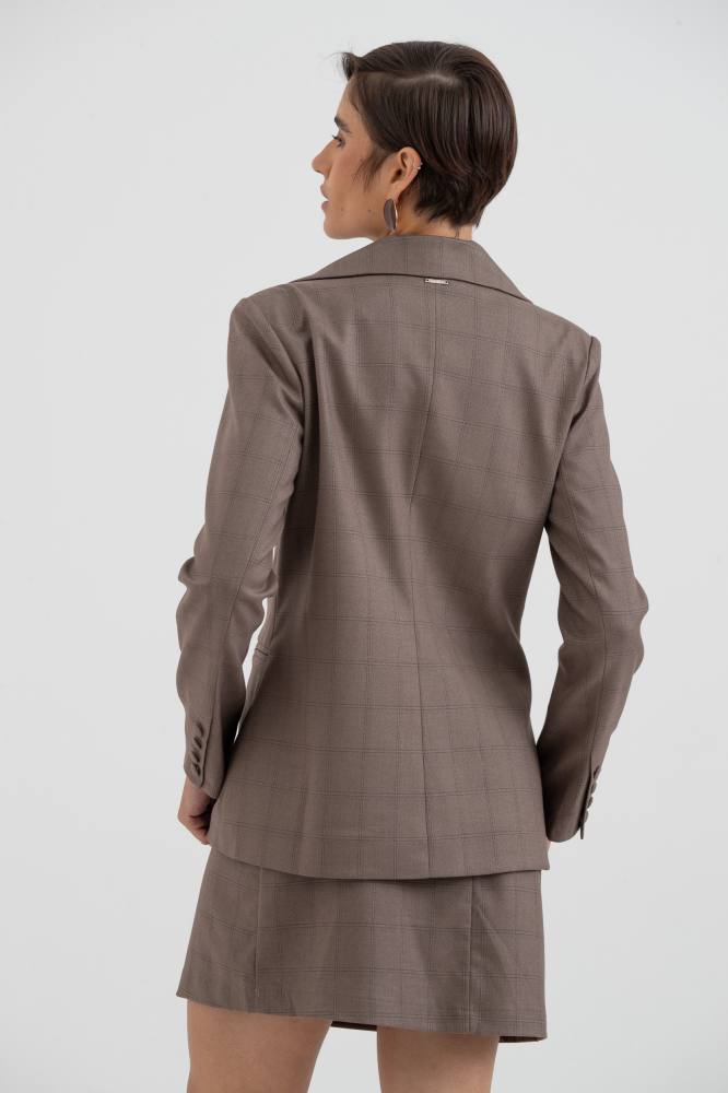 9038492 - Blazer Xadrez Alfaiataria CAQUI 9038492 - Blazer Xadrez Alfaiataria CAQUI