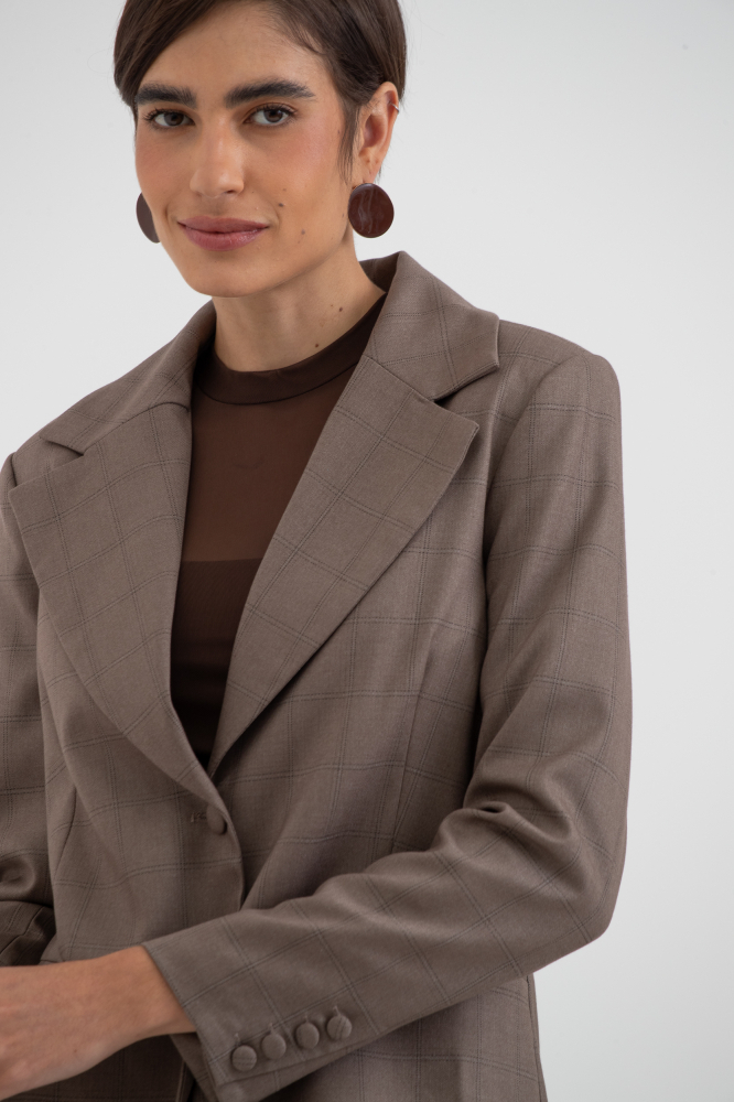9038492 - Blazer Xadrez Alfaiataria CAQUI 9038492 - Blazer Xadrez Alfaiataria CAQUI